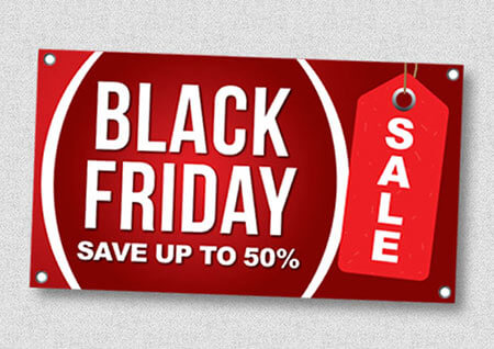 custom black Friday banners and signs